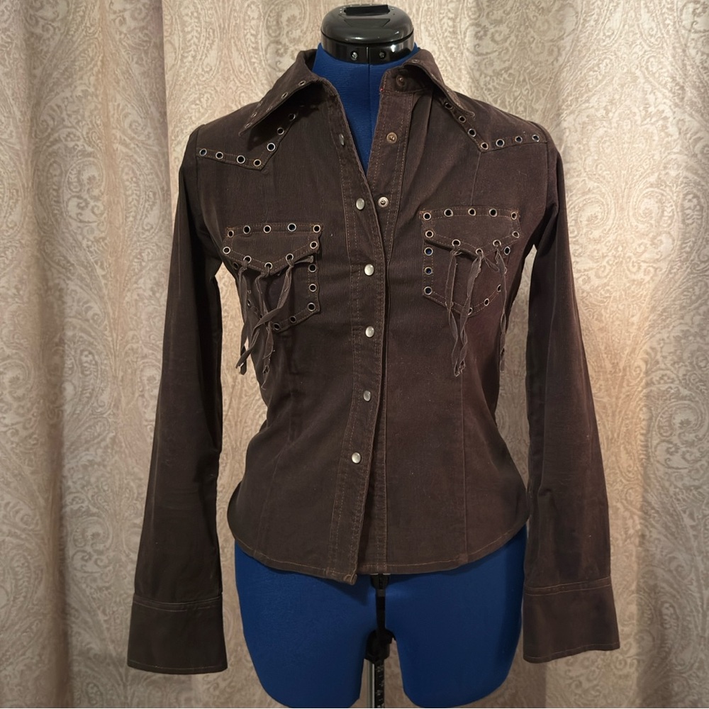 Buffalo David Bitton Dark Brown Western Style shirt